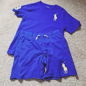 Conjunto polo Ralph Lauren 14/16 azul y amarillo para niños - Imagen 1 de 5