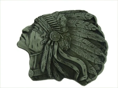 Tocado jefe con hebilla de cinturón indio nativo americano plata metal envejecido Foto 1 de 2