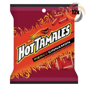 12x Bags Hot Tamales Fierce Cinnamon Flavored Bite Size Chewy Candies | 5oz - Picture 1 of 1