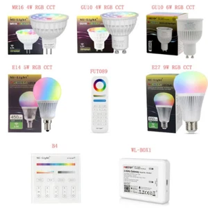Lámpara LED Mi Light /MIBOXER MR16 GU10 E14 E27 4W 5W 6W 9W CCT/RGBW/RGBWW/RGB+CCT - Imagen 1 de 7