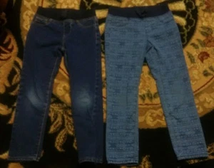2 pair Girls 5 Arizona Blue Jean Stretch Material Cotton/Spandex Pet/Smoke Free - Picture 1 of 4