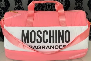 Moschino Fragrances quilted pink Weekend Bag overnight shoulder travel Duffle - Picture 1 of 13