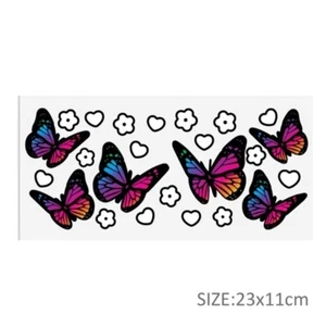 1 Piece Butterfly UV DTF Cup Wrap Transfer Stickers for Glass magic - Picture 1 of 3