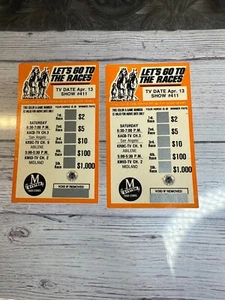 2x 1985 Lets Go To The Races Scratch Off Horse Racing Ticket TeleCom unscratched - Picture 1 of 4
