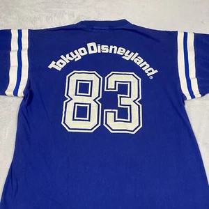 Vintage Disney SELTEN 1985 Tokyo Disneyland Shirt - blau weiß gestreifte Ärmel - Bild 1 von 15