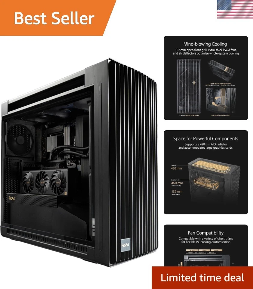 Estuche ProArt PA602 de alto rendimiento: admite radiadores de 420 mm y fácil transporte Foto 1 de 4