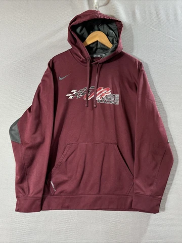NIKE NASCAR JOE GIBBS RACING TOYOTA Team-Issued Maroon Hooded Sweatshirt SZ XXL Cover