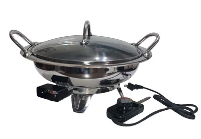 Cooks Essentials Stainless Steel 3 QT Round Electric Pan - Image 1 of 4