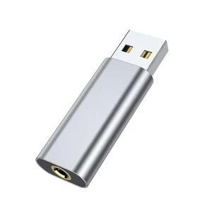 USB to 3.5mm Audio Jack Adapter Microphone Stereo Jack - Picture 1 of 7