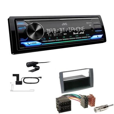 JVC Digital 1-DIN Autoradio DAB+ Bluetooth für Fiat Idea 2003-2011 grau - Bild 1 von 4