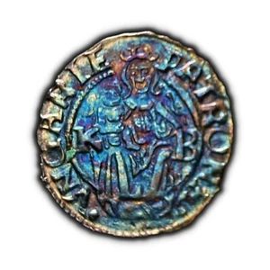HUNGARY. 1550, Denar, Silver - Ferdinand I, Madonna Child Maddonnenmunzen, K-B - Picture 1 of 3