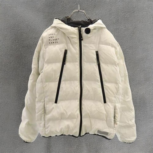 A BATHING APE (BAPE) AAPE Piumino Reversibile XL Bianco A BAGNO APE Logo Uomo #DL 17A