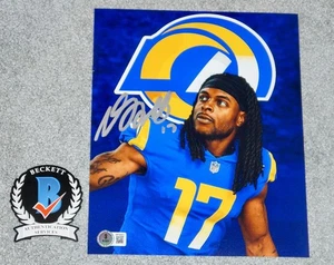 DAVANTE ADAMS Signed LA RAMS 8x10 Photo BECKETT Witness COA W2623 - Picture 1 of 1