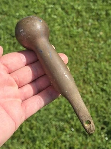 Antique Brass Horse Hame Knob End For Vtg Old Walking Stick Cane Handle See Pics - Picture 1 of 7