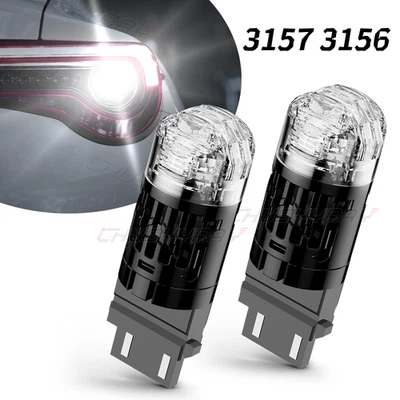 White 4000LM 3157 LED Reverse Backup Light Bulbs for 2000-2005 Pontiac Sunfire - Image 1 of 4
