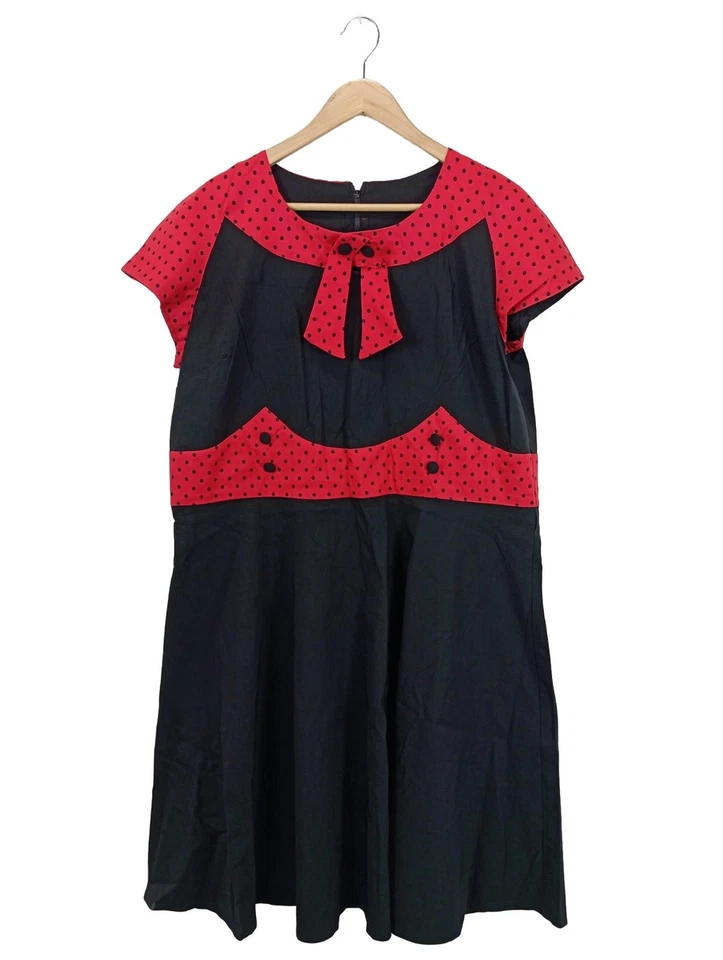 HELL BUNNY Vestido de cóctel Mujeres Vestido Talla EU 48 azul-rojo elegante - Imagen 1 de 4