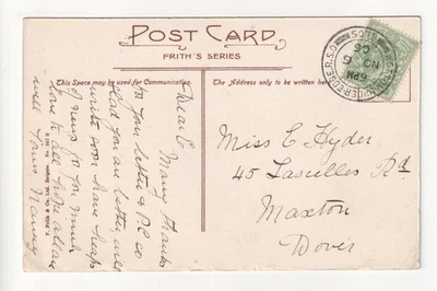 1906 Wotton-under-Edge RSO postmark on old postcard - Image 1 of 2