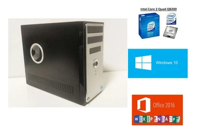 PC OLIDATA INTEL Q8200 Core Duo Quad 2,4 Ghz HDD 240 GB RAM 4 GB Win 10 Home - Immagine 1 di 4