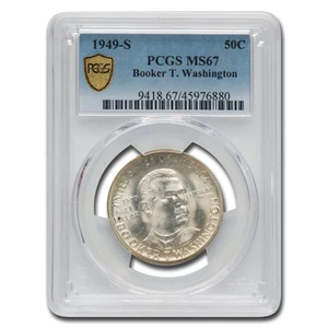 1949-S Booker T. Washington Commemorative Half Dollar MS-67 PCGS - Picture 1 of 3
