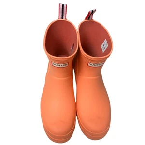 Hunter Play Short Rain Boot – Optimistic Orange, Size 8, Waterproof Rubber Boots - Picture 1 of 1