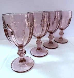 Juego de 4 vasos de té helados rosa Libbey Duratuff Gibraltar de colección 8 copas de ciruela disponibles - Imagen 1 de 19