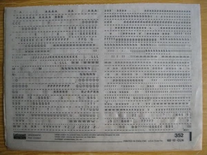 1/2 x Sheet Letraset Upp/Low/ Num UNIVERS 55 12pt 2.8mm Sheet 352 a(bb) - Picture 1 of 1