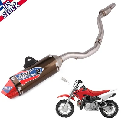 Tubo silenciador de escape completo deslizable para moto de cross para CRF150F CRF230F RBR7 HAWK250 Foto 1 de 4