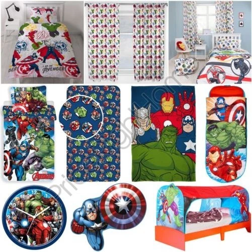 AVENGERS BEDROOM MARVEL COMICS - DUVET COVER SETS BLANKETS LAMP & MORE - Image 1 of 1