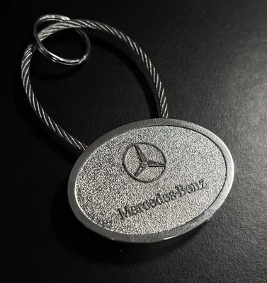 New Silver Mercedes Benz Cable Key chain Fob genuine OEM #6688-Rare Keychain - Image 1 of 4