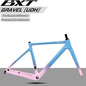 Juego de cuadro de bicicleta de carretera Carbon Gravel 700c cable interno marco Gravel - Imagen 1 de 32