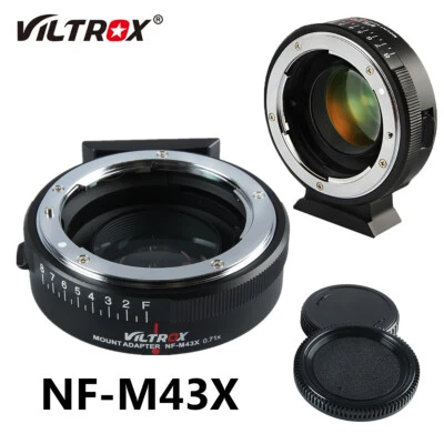 Viltrox NF-M43X 0.71x Focal Reducer Speed Booster Lens Adapter for Nikon to M4/3 - Image 1 of 4