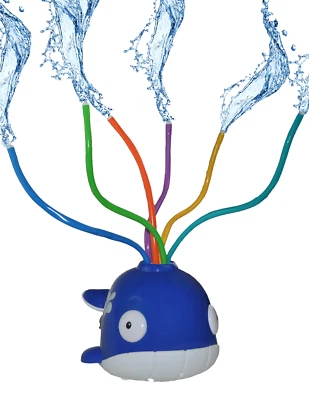 Lustig Wassersprinkler Walfisch Wasserspielzeug Kinder Outdoor Sprinkle Bunt - Bild 1 von 4