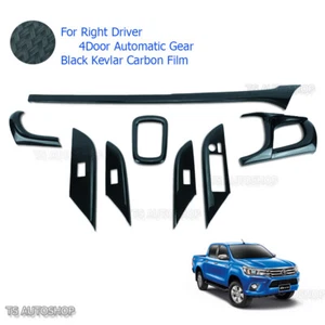 Cabon Fiber Console Air Panel Cover Fit Toyota Hilux Revo Sr5 4Dr Auto 2015 16 - Picture 1 of 6