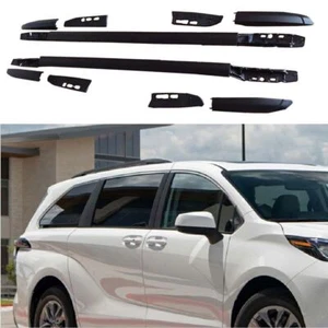 2PCS Black Roof Rack FIts for Toyota Sienna 2021 -2024 Luggage Rail Cargo Bars - Picture 1 of 12