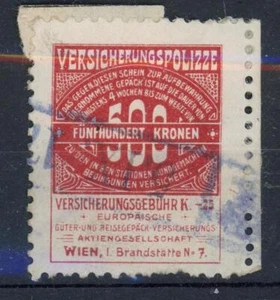 Austria railway baggage insurance revenue -,25 Kronen fiscal - Picture 1 of 1