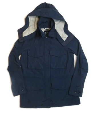 Madewell Fieldwalk военная куртка женщин маленький темно-синий капюшон карманы нейлона - Изображение 1 из 4