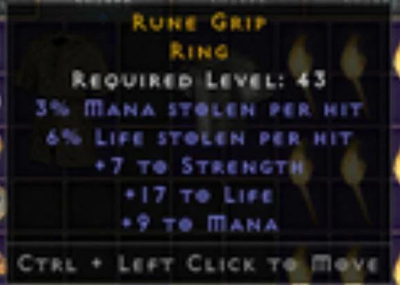 Diablo 2 Resurrected D2 D2R - Dual Leech/Strength/Life/ Mana Ring -PC-SC NL - Image 1 of 1