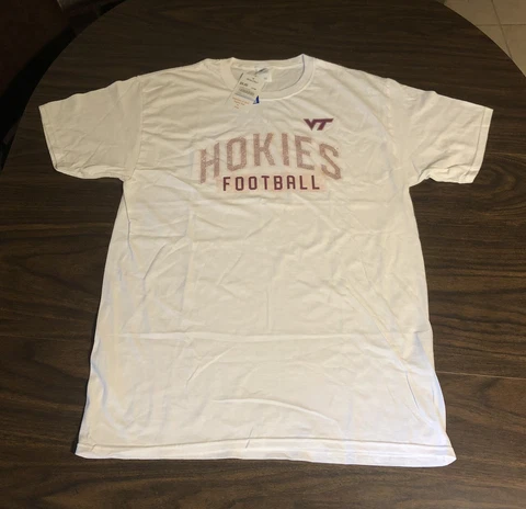 Virginia Tech VT White Out 2019 Hokies Tee Shirt T Beamer New w Tags Size Large Cover