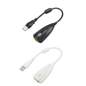 USB 7.1 Externes Kabel mit Sound High Sound Quality Card (Schwarz) Audioadapter - Bild 1 von 12