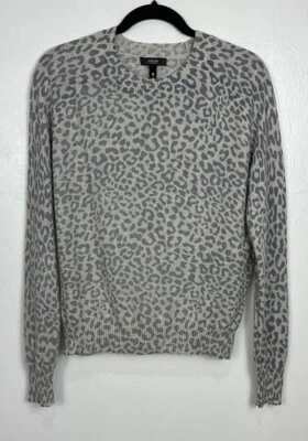 Suéter Pullover AQUA Estampado Leopardo Cachemira Cuello Redondo Talla M Foto 1 de 4