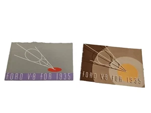 1935 FORD V8 USA Original  Sales Brochure Roadster Phaeton Sedan Coupe etc X2 - Picture 1 of 13