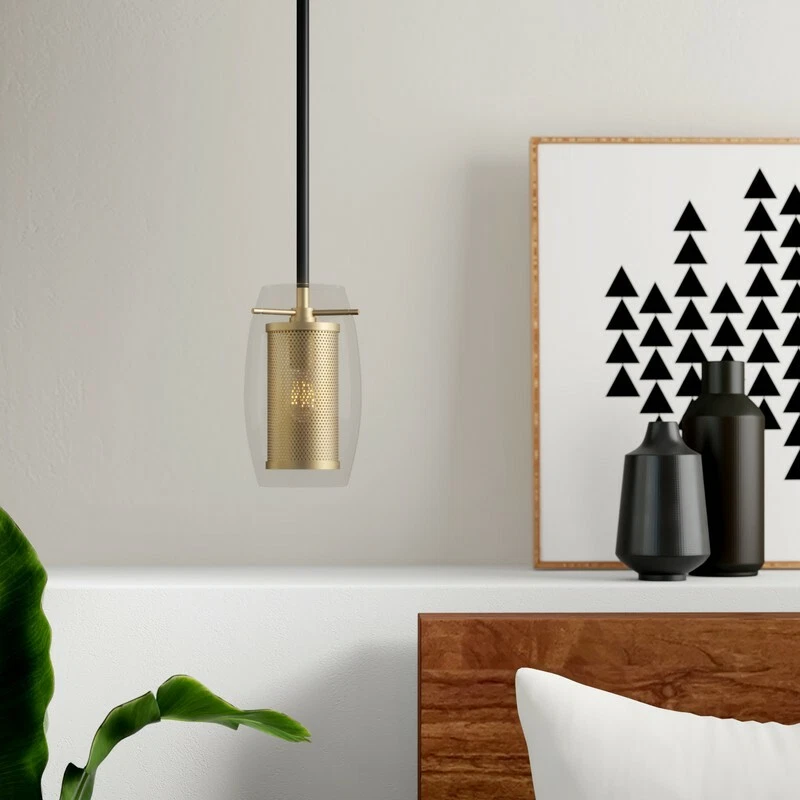 Cálido Latón/Bronce Cearley 1 - Colgante Geométrico Único Claro - Totalmente Nuevo Foto 1 de 1