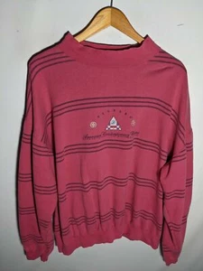 Vintage 90s Dockers Levis Mens Crewneck Sweatshirt Size XL Striped - Picture 1 of 5