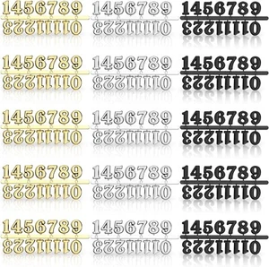 Yaomiao 15 Pcs Clock Numerals Kit in Black Silver Gold DIY Digital Numbers Hands - Picture 1 of 6