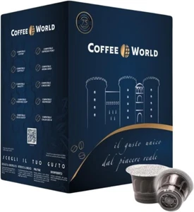 150 CAPSULE Caffè COFFEE WORLD Compatibili Nespresso MISCELA Dolce & Cremoso - Foto 1 di 9