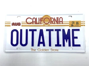 Back to the Future Delorean OUTATIME Replica Screen Accurate License Plate - Picture 1 of 2