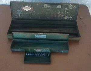 Lot Of 3 Vintage S-K Tools Empty Metal Storage Socket Wrench Cases Boxes USA - Picture 1 of 15