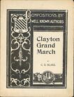 Sheet Music CLAYTON GRAND MARCH by CHARLES D. BLAKE