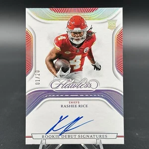 2023 Flawless Rashee Rice Rookie Debutto Firme Argento Primo 1/20 su Card Auto - Foto 1 di 3