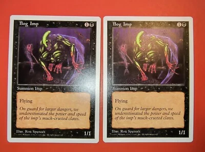 X2Magic The Gathering MTG - Bog Imp - 5th Edition 1997 Play Pair  - Image 1 of 4